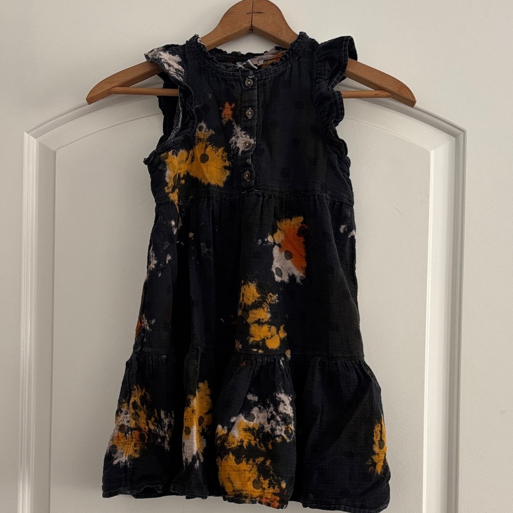 Monarch tie dye print Kids Dress